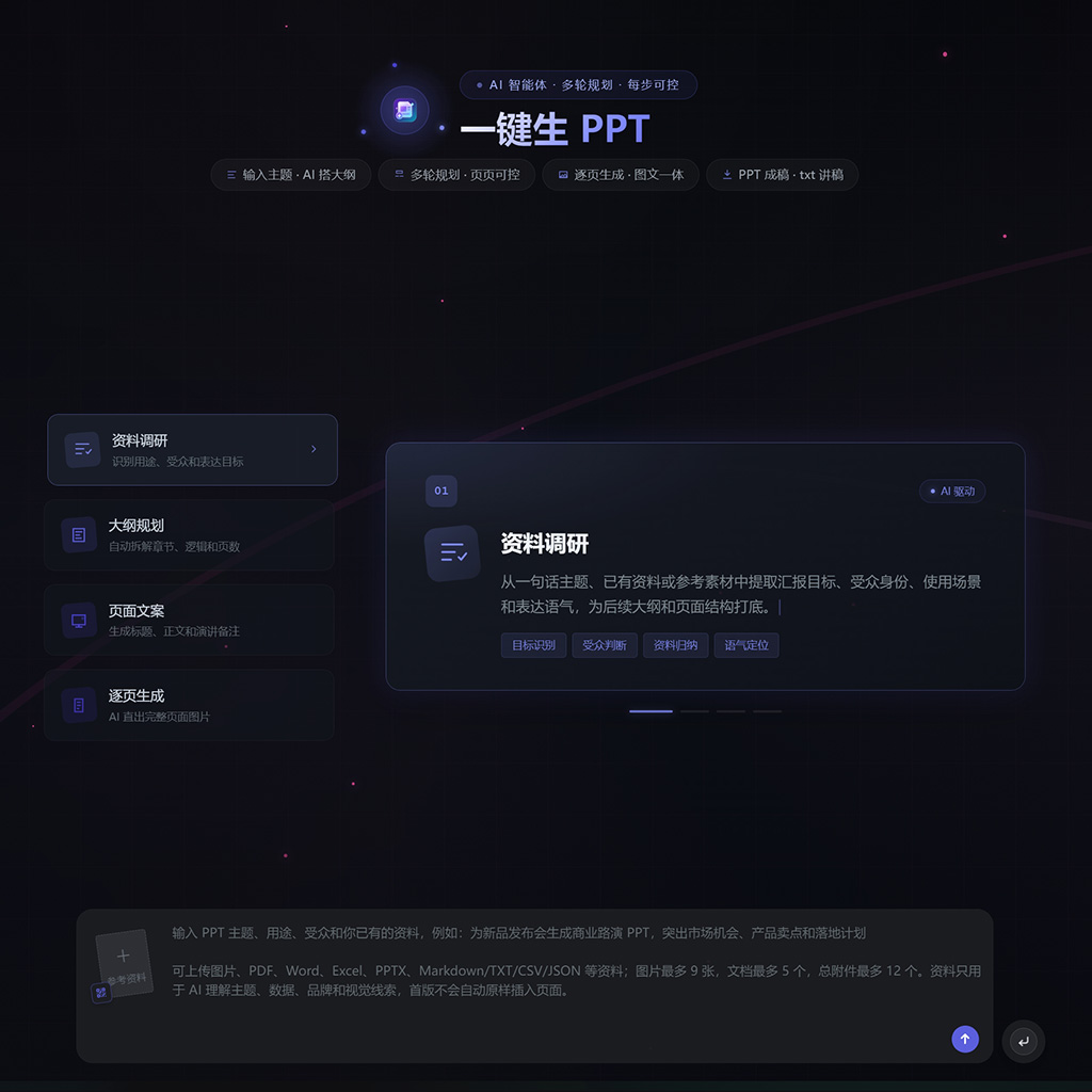 AI一键生成PPT排版演示